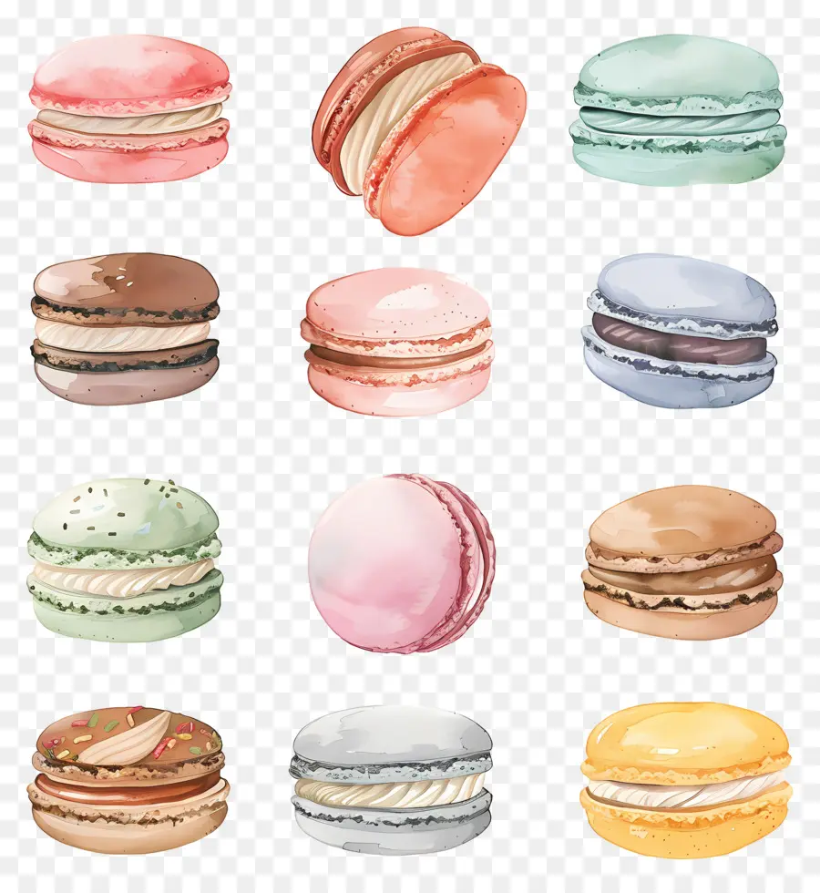 Macarons，Cokelat PNG