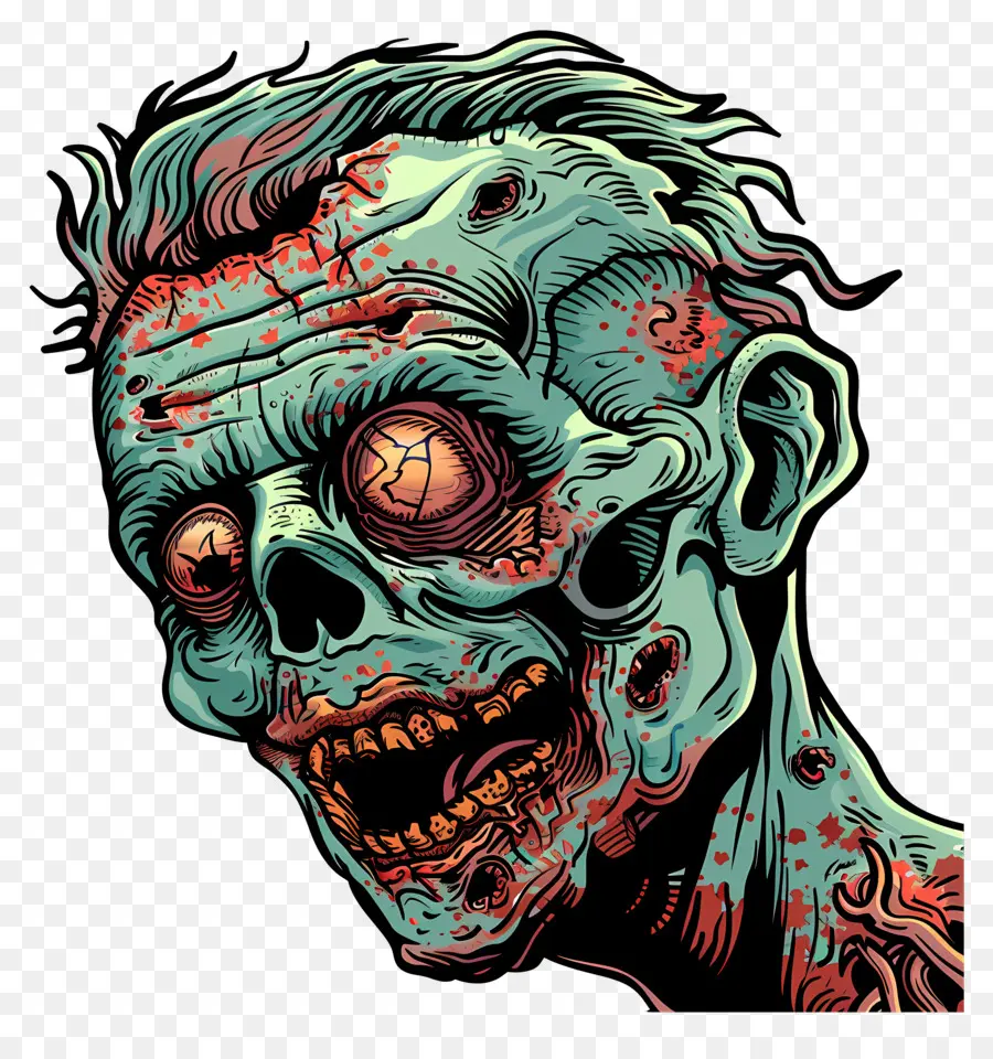 Kepala Zombie，Zombie PNG