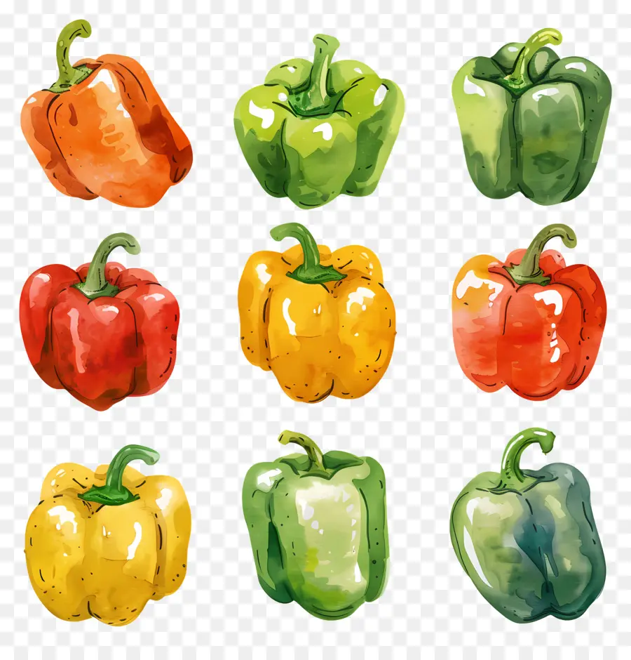 Paprika，Ilustrasi Cat Air PNG