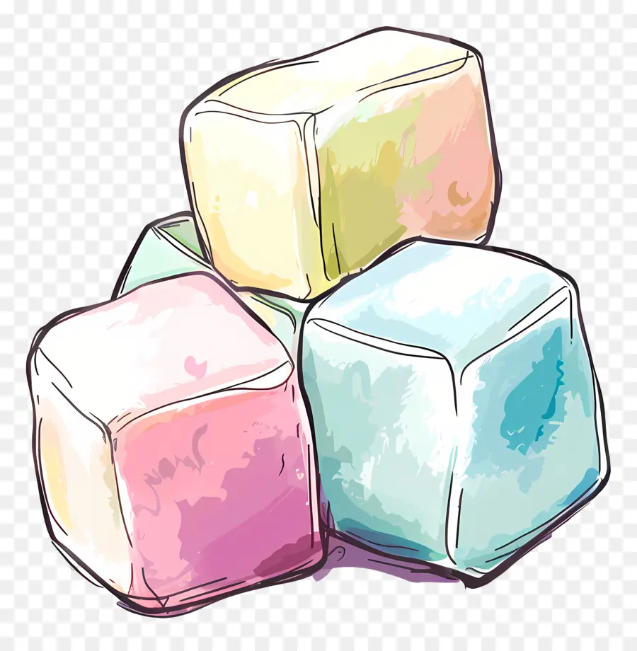 Permen Marshmallow，Warna Warni PNG