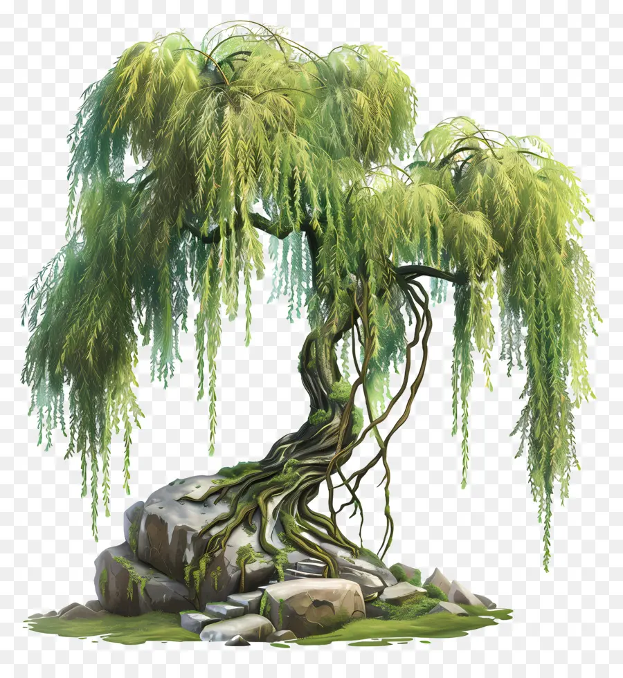 Pohon Willow，Menangis Pohon Willow PNG