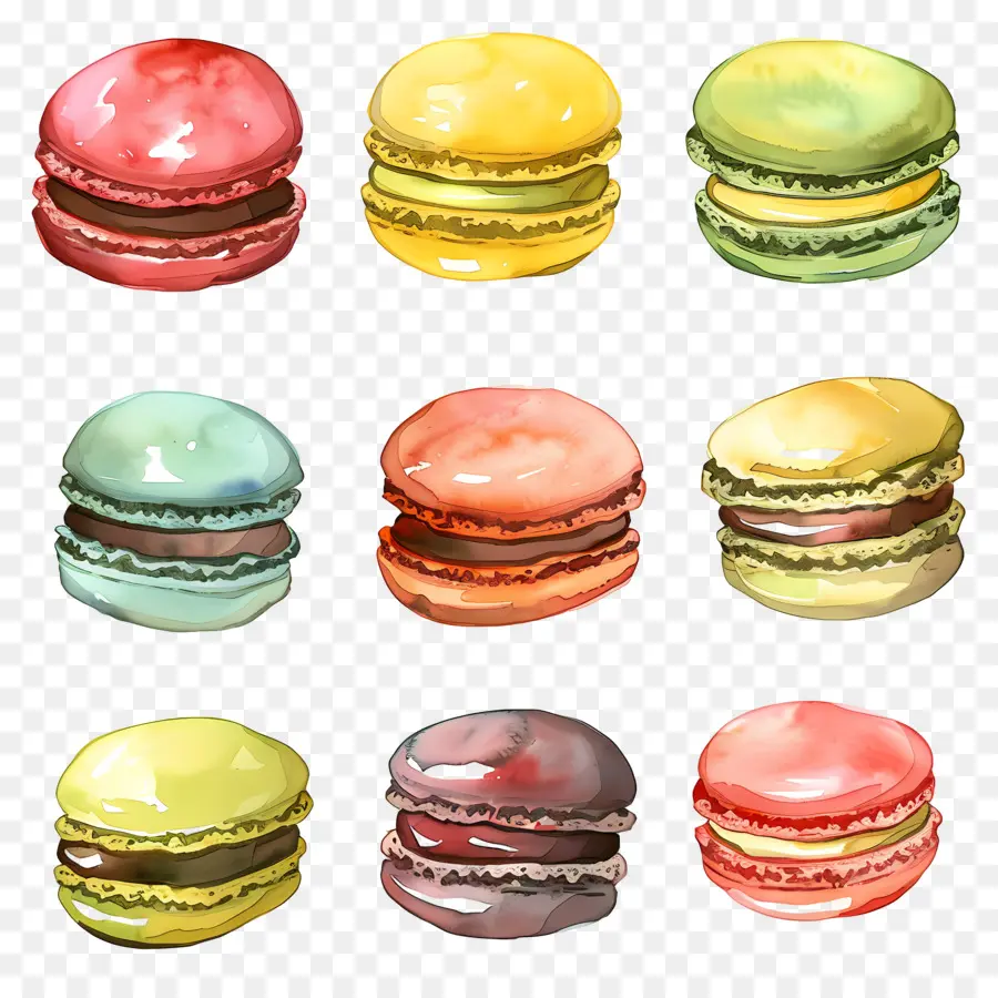 Macarons，Kue PNG