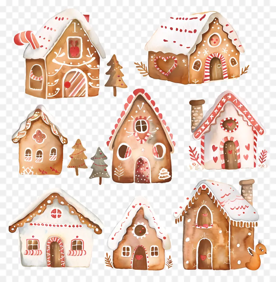 Gingerbread House，Lukisan Cat Air PNG