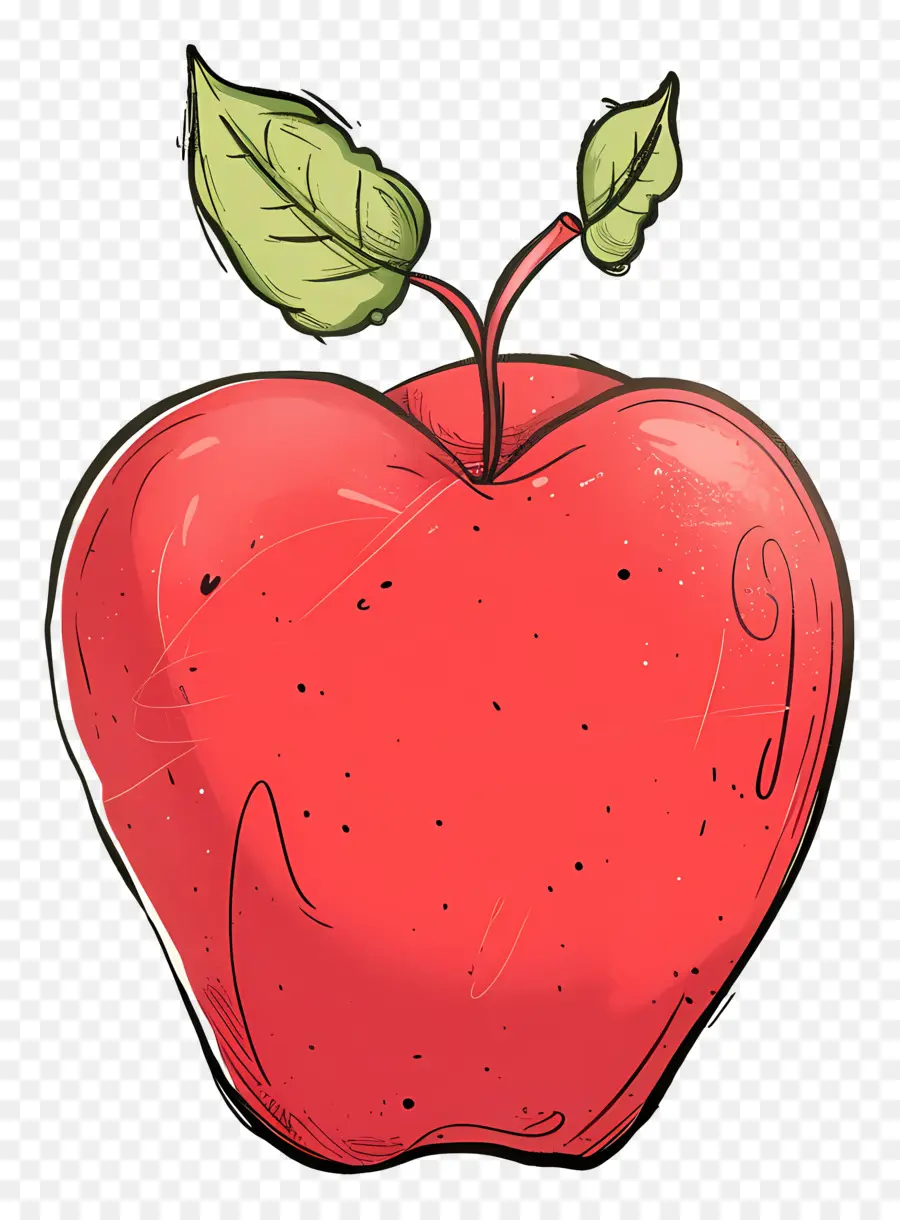 Kartun Apple，Apel Merah PNG