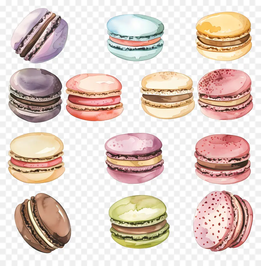 Macarons，Cokelat PNG