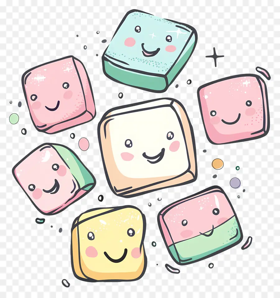 Permen Marshmallow，Warna Warni PNG