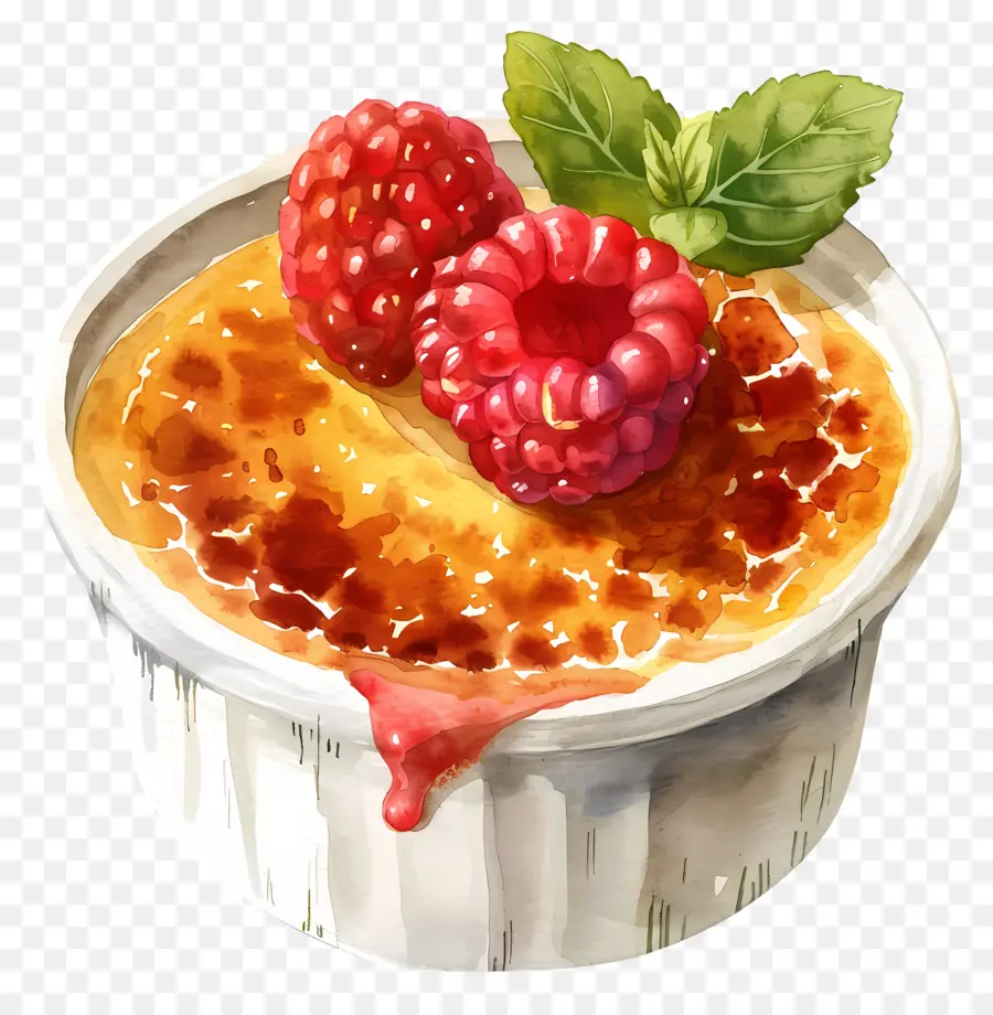 Brûlée Creme，Makanan Penutup PNG