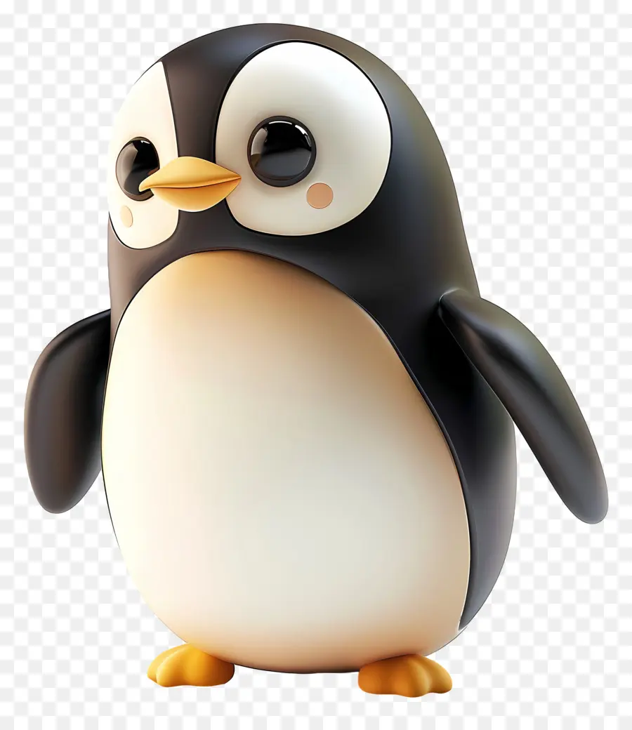 Penguin Kecil 3d，Kartun Penguin PNG