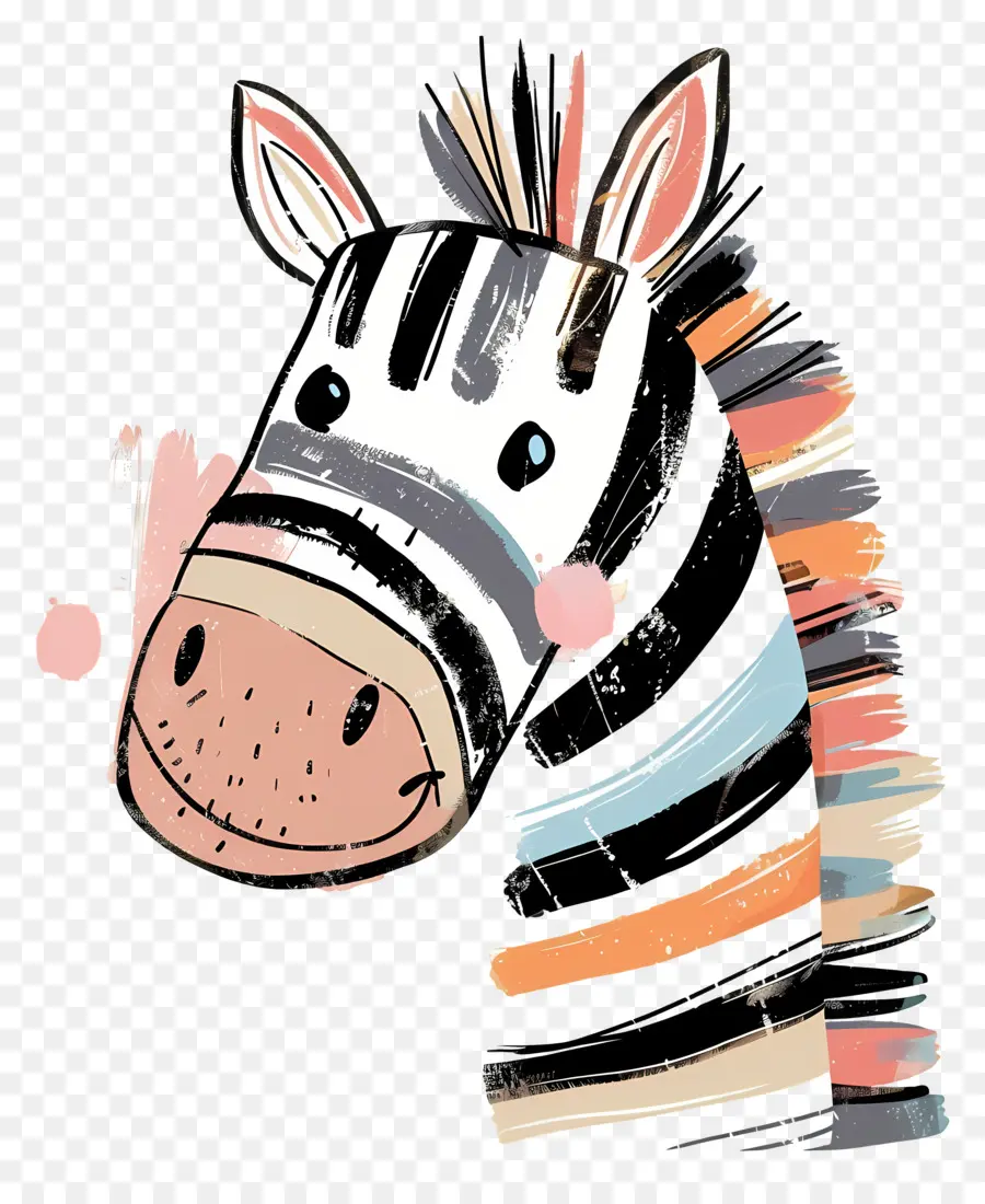 Zebra，Pola Bergaris Garis PNG