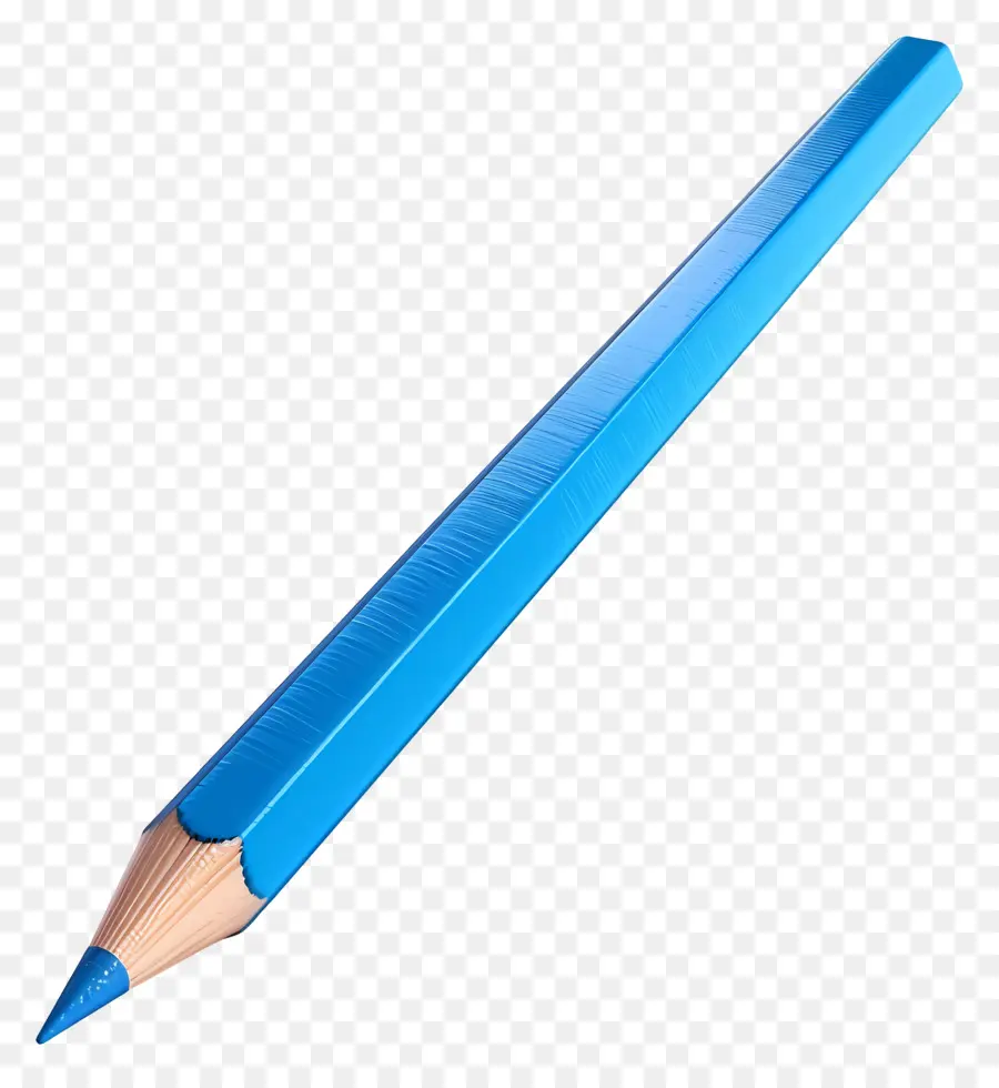 Pensil 3d，Pensil Biru PNG