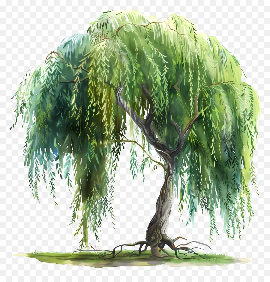 Pohon Willow，Menangis Pohon Willow PNG