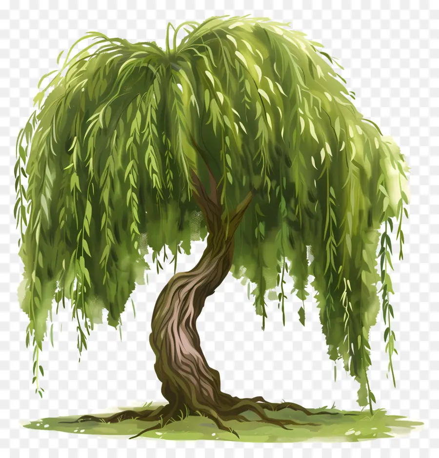 Pohon Willow，Menangis Pohon Willow PNG