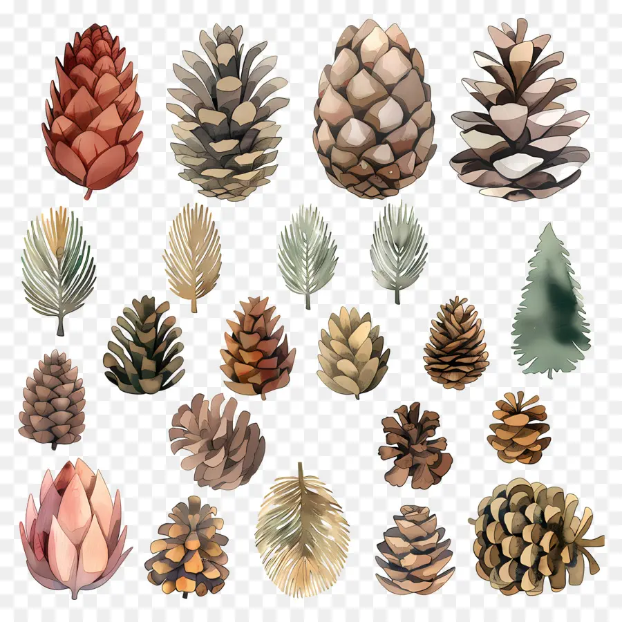 Biji Pinus，Kerucut Pinus PNG