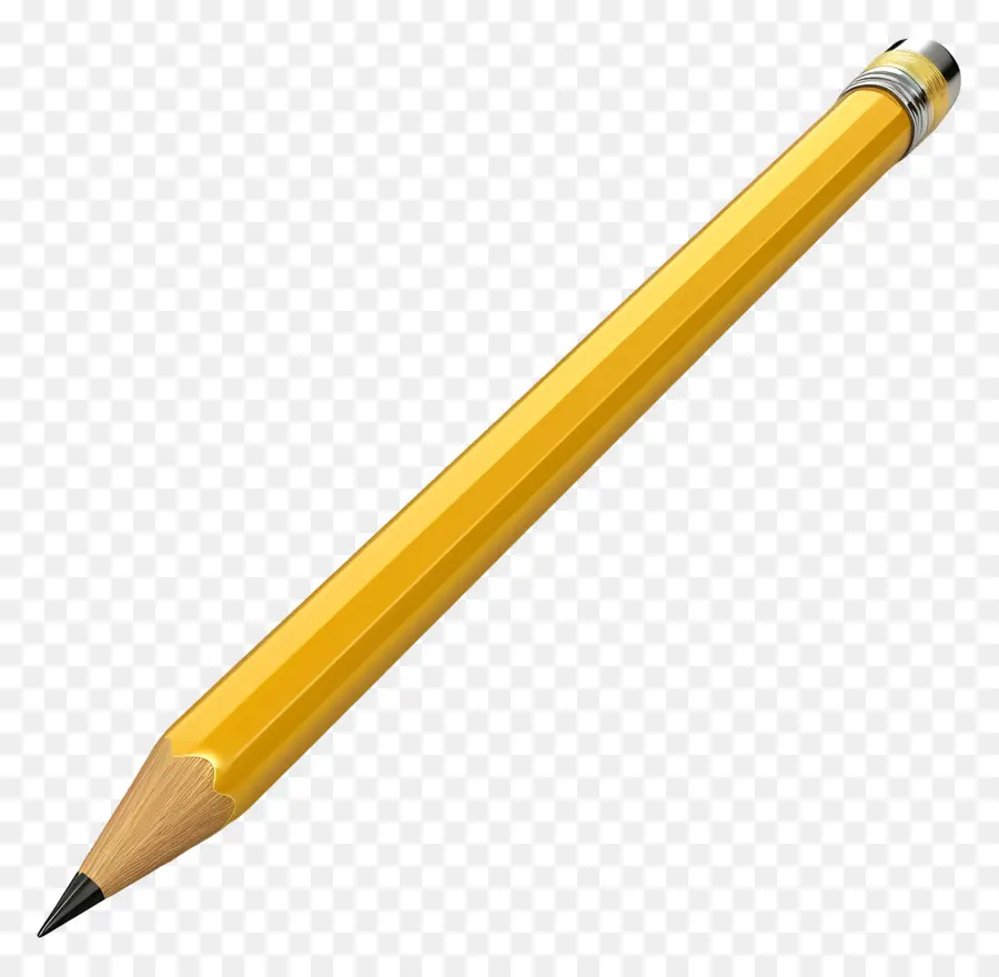 Pensil 3d，Pensil Kuning PNG