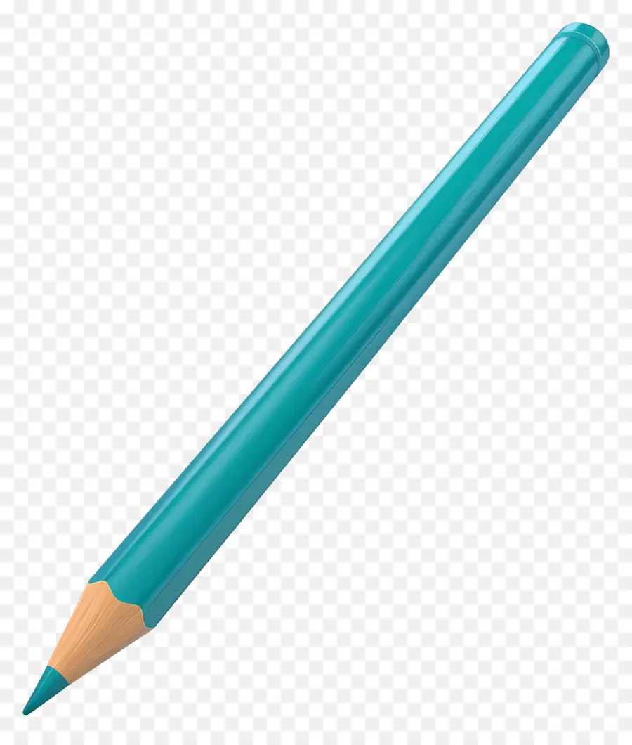 Pensil 3d，Pensil Biru PNG