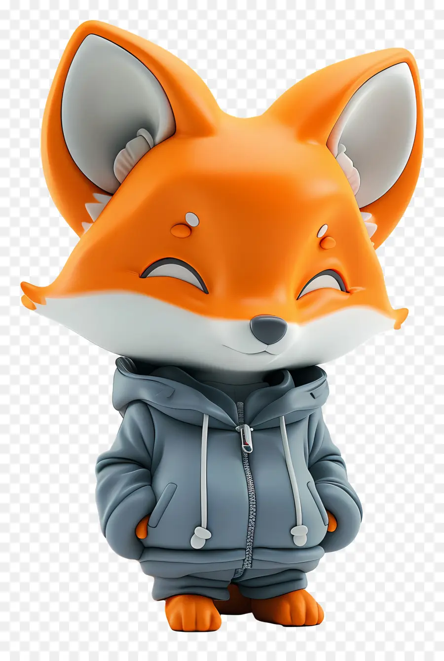 3d Little Fox，Kartun Fox PNG