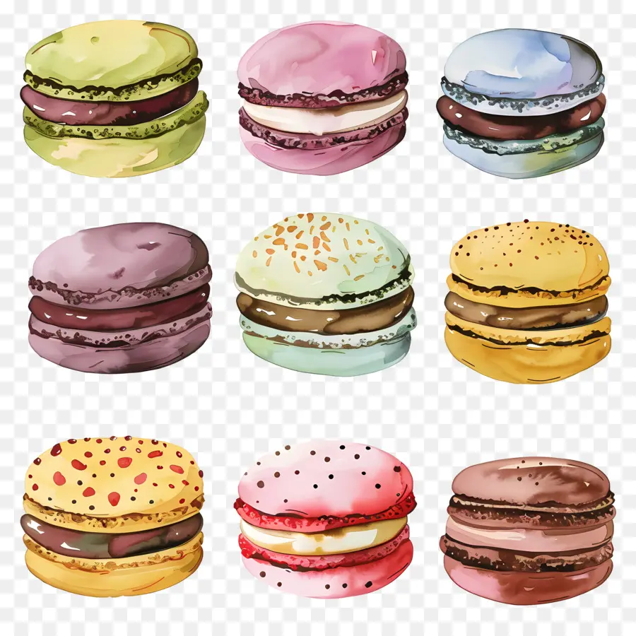 Macarons，Makanan Penutup PNG