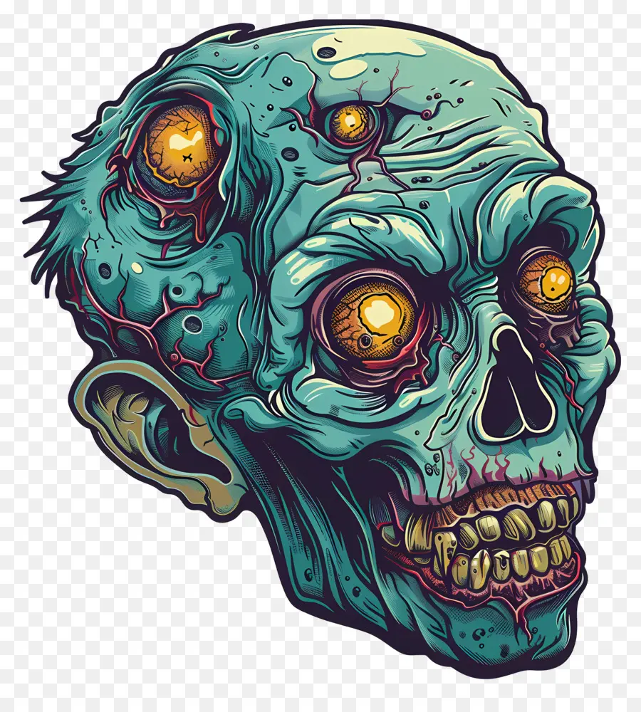 Kepala Zombie，Zombie PNG