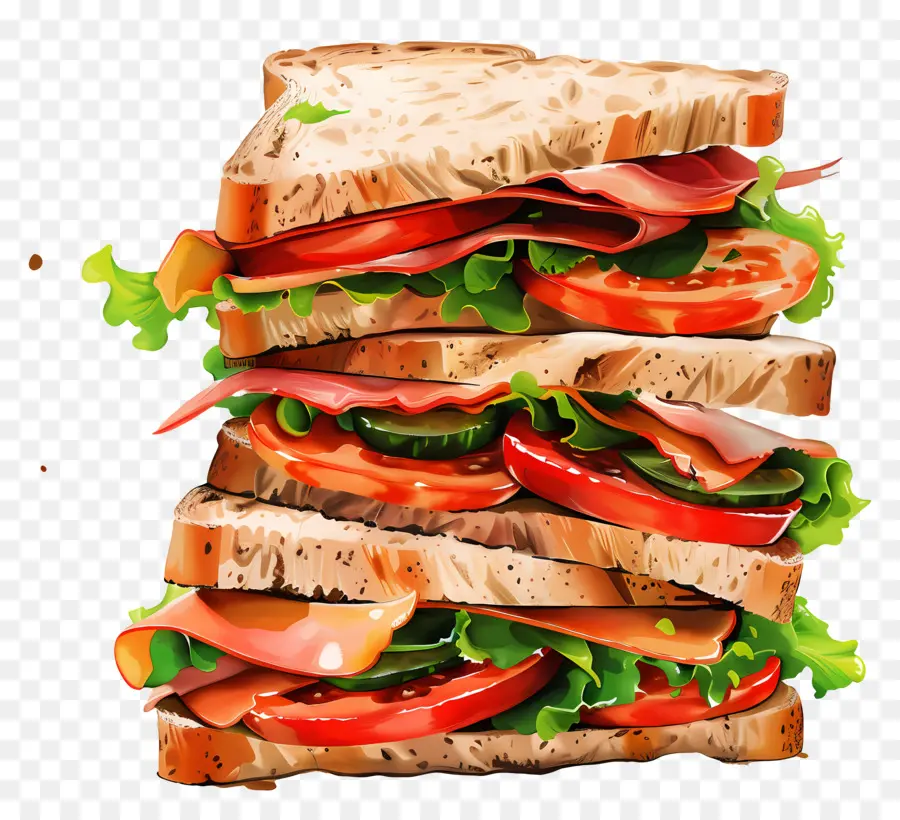 Sandwich，Ham PNG