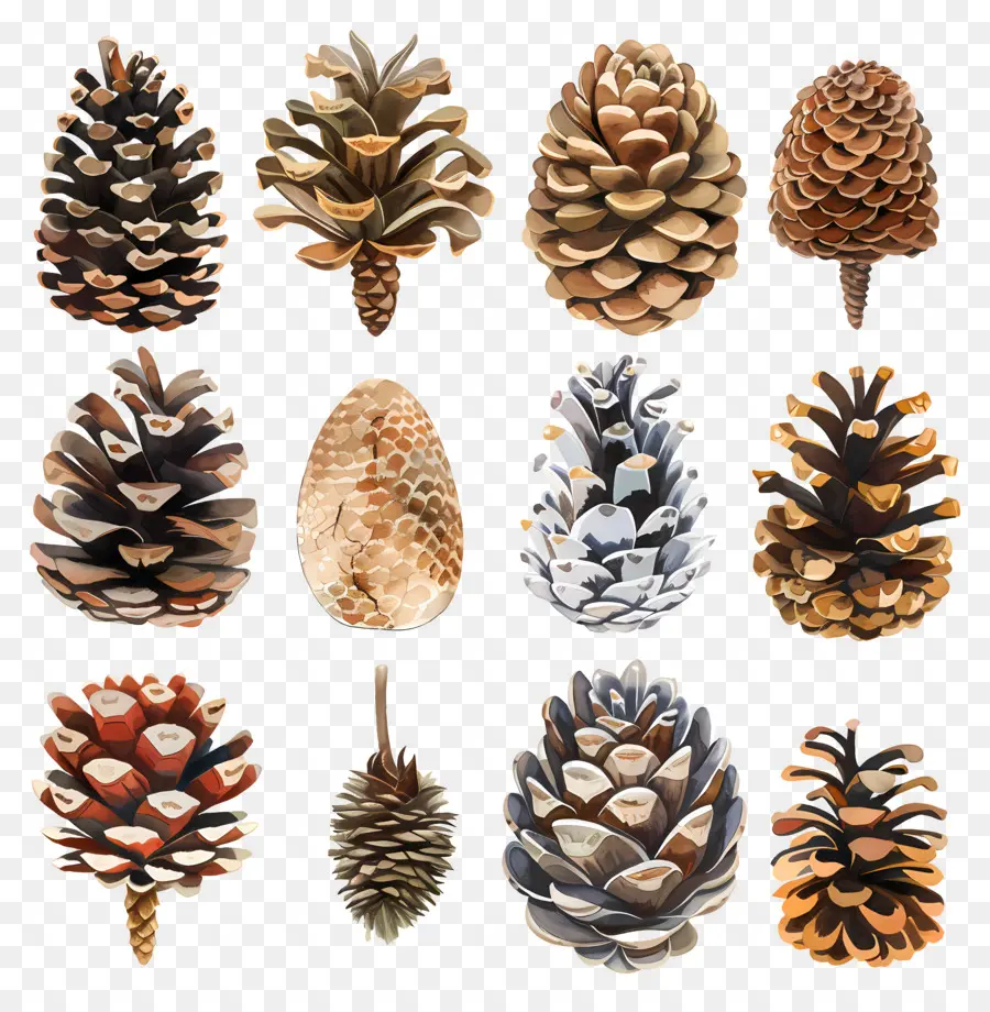 Biji Pinus，Kerucut Pinus PNG