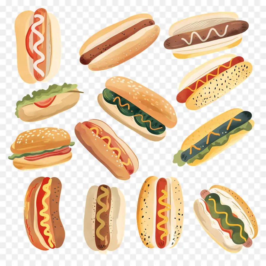 Hot Dog，Hamburger PNG