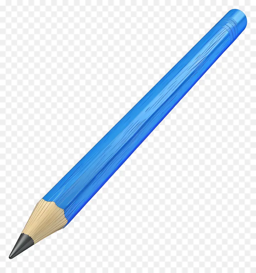 Pensil 3d，Pensil Biru PNG