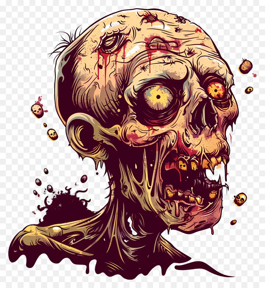 Kepala Zombie，Zombie PNG