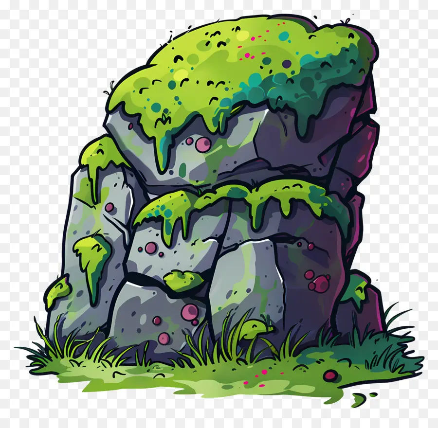 Rock Mossy，Mosscovered Rock PNG