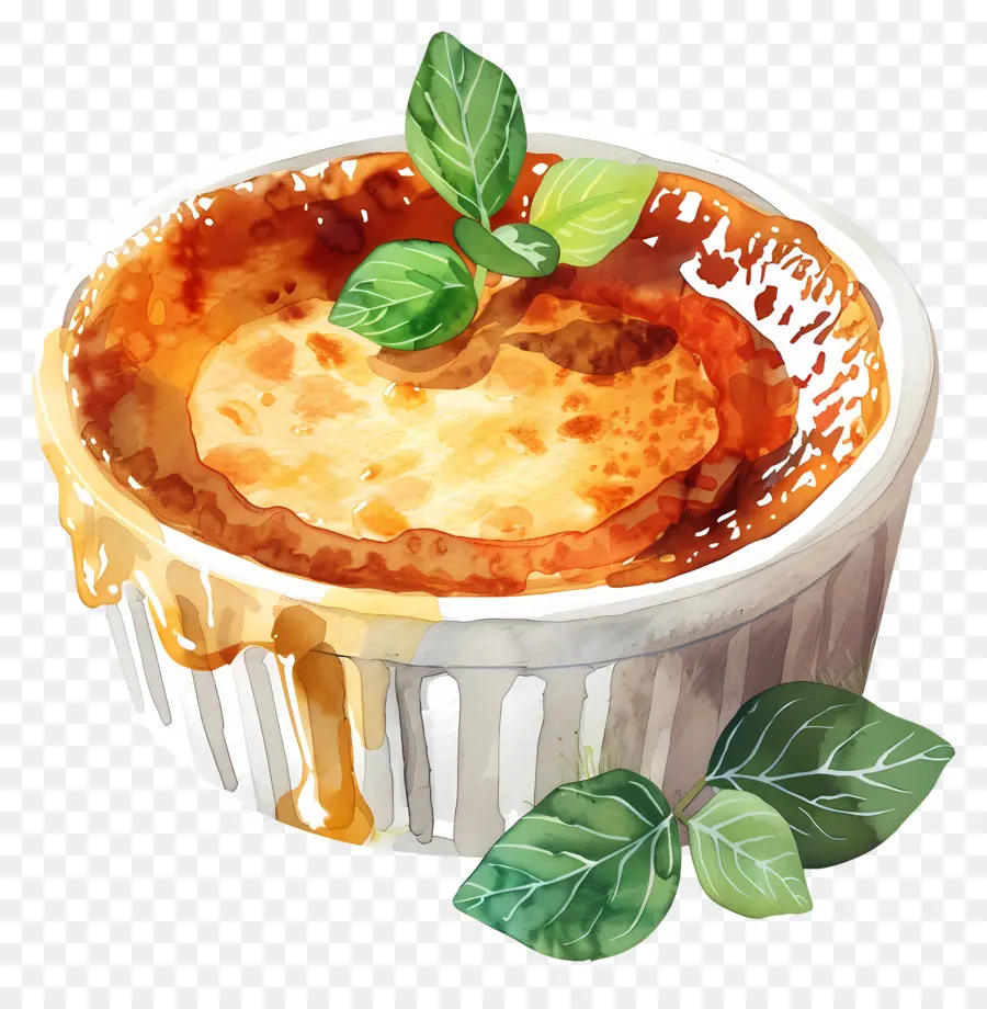 Brûlée Creme，Casserole Ayam Dan Brokoli PNG