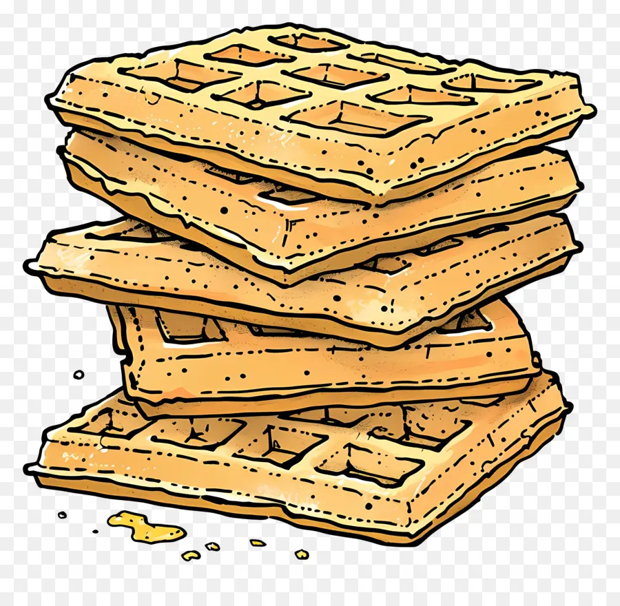 Tumpukan Wafel，Wafel PNG