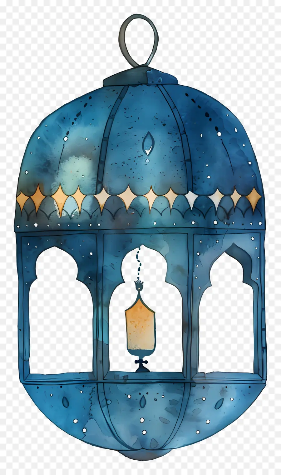 Arab Lentera，Chandelier Biru PNG