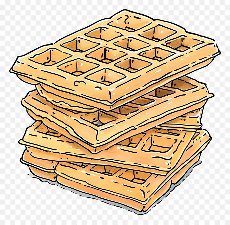 Tumpukan Wafel，Wafel PNG