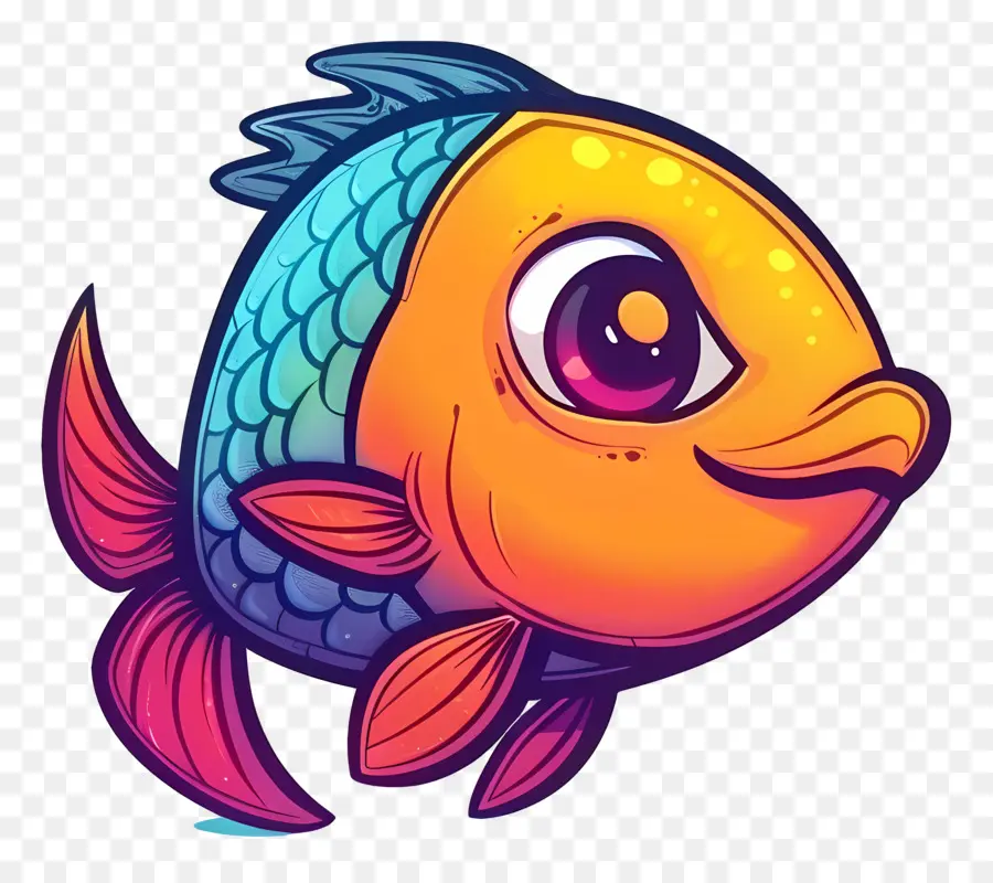 Ikan Lucu，Ikan Warna Warni PNG