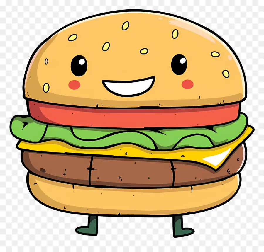 Kartun Hamburger，Karakter Kartun PNG