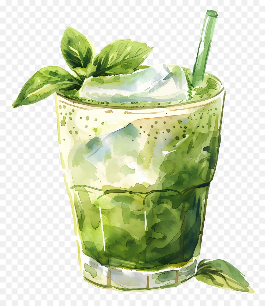 Minum Matcha，Semangka PNG