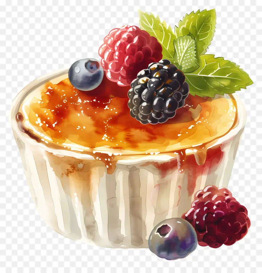 Brûlée Creme，Makanan Penutup PNG