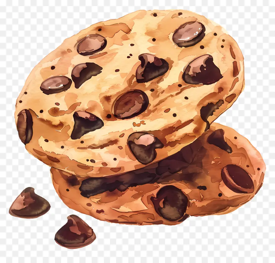 Chocolate Chip Cookie，Lezat PNG