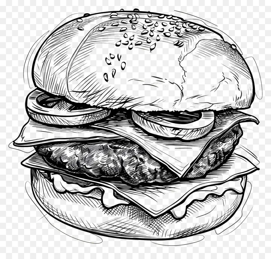 Burger，Burger Keju PNG