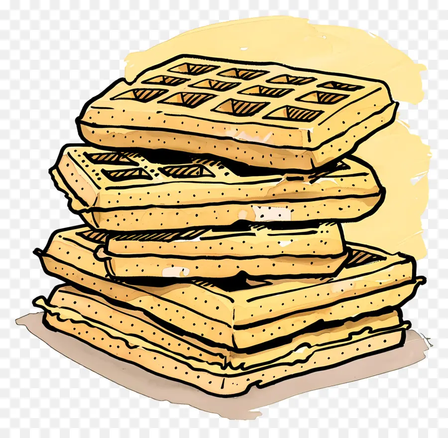 Tumpukan Wafel，Wafel PNG