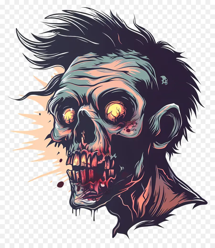 Kepala Zombie，Zombie PNG