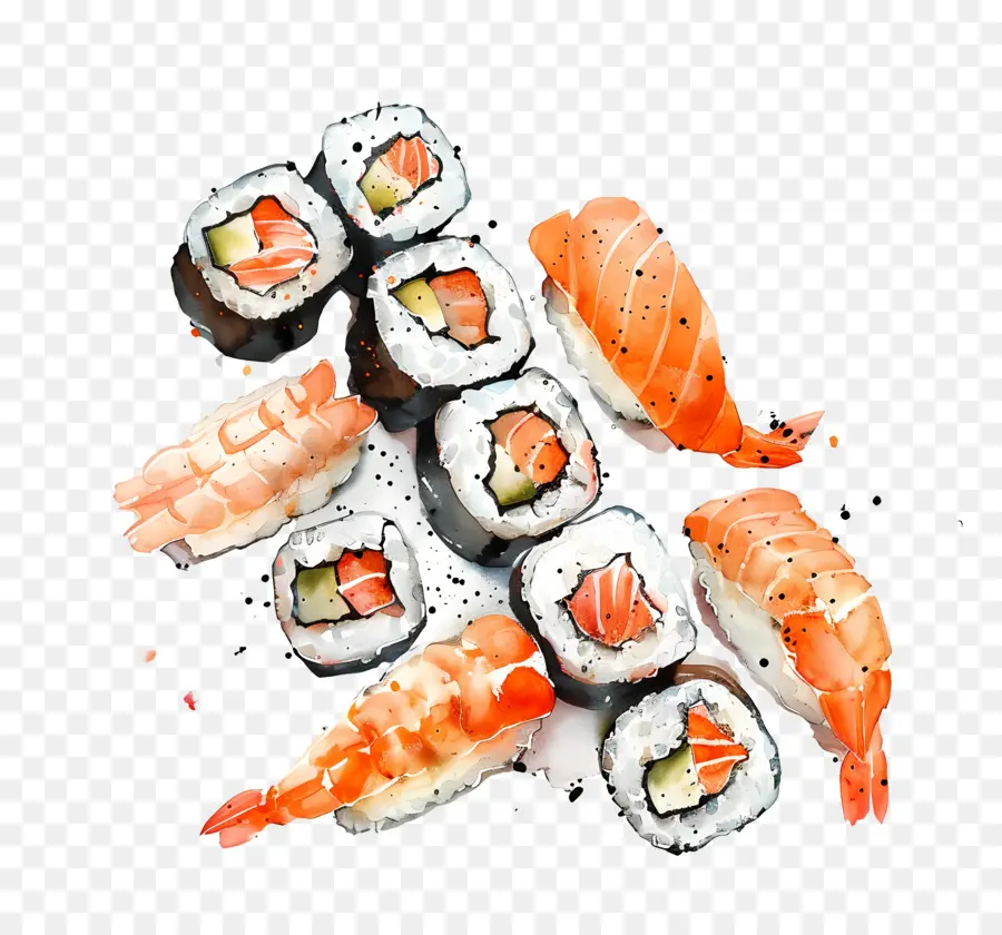 Sushi，Sushi Gulung PNG