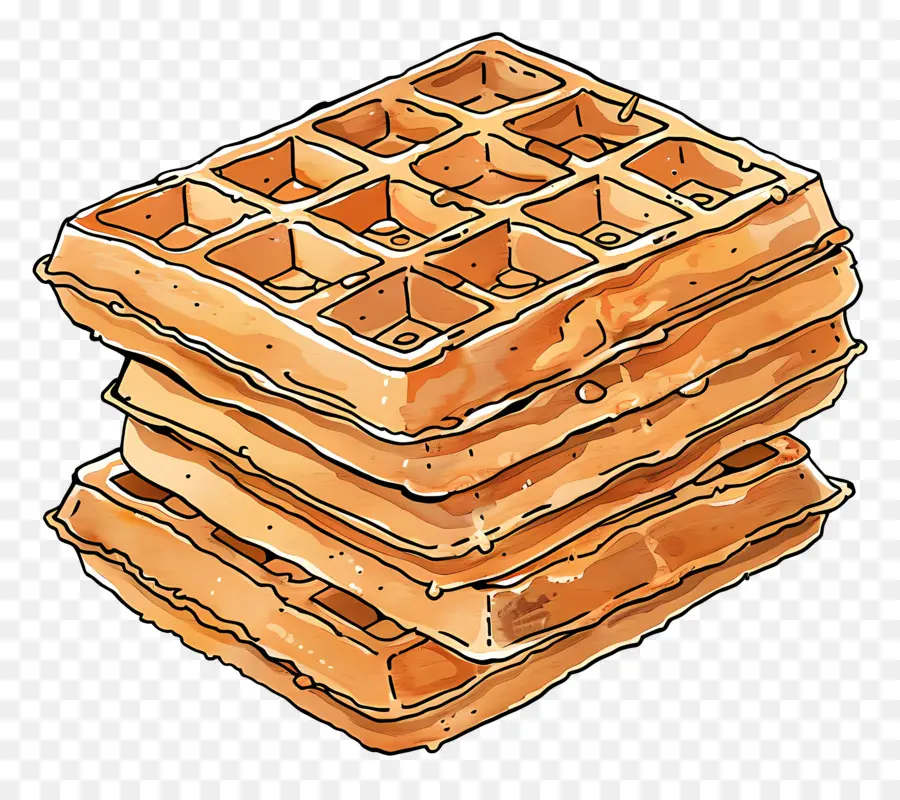 Tumpukan Wafel，Wafel PNG