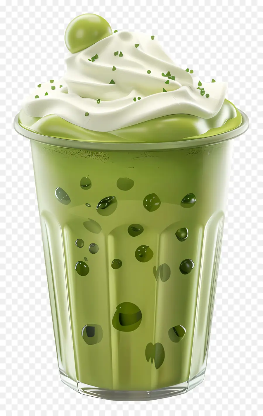 Minum Matcha，Krim Kocok PNG