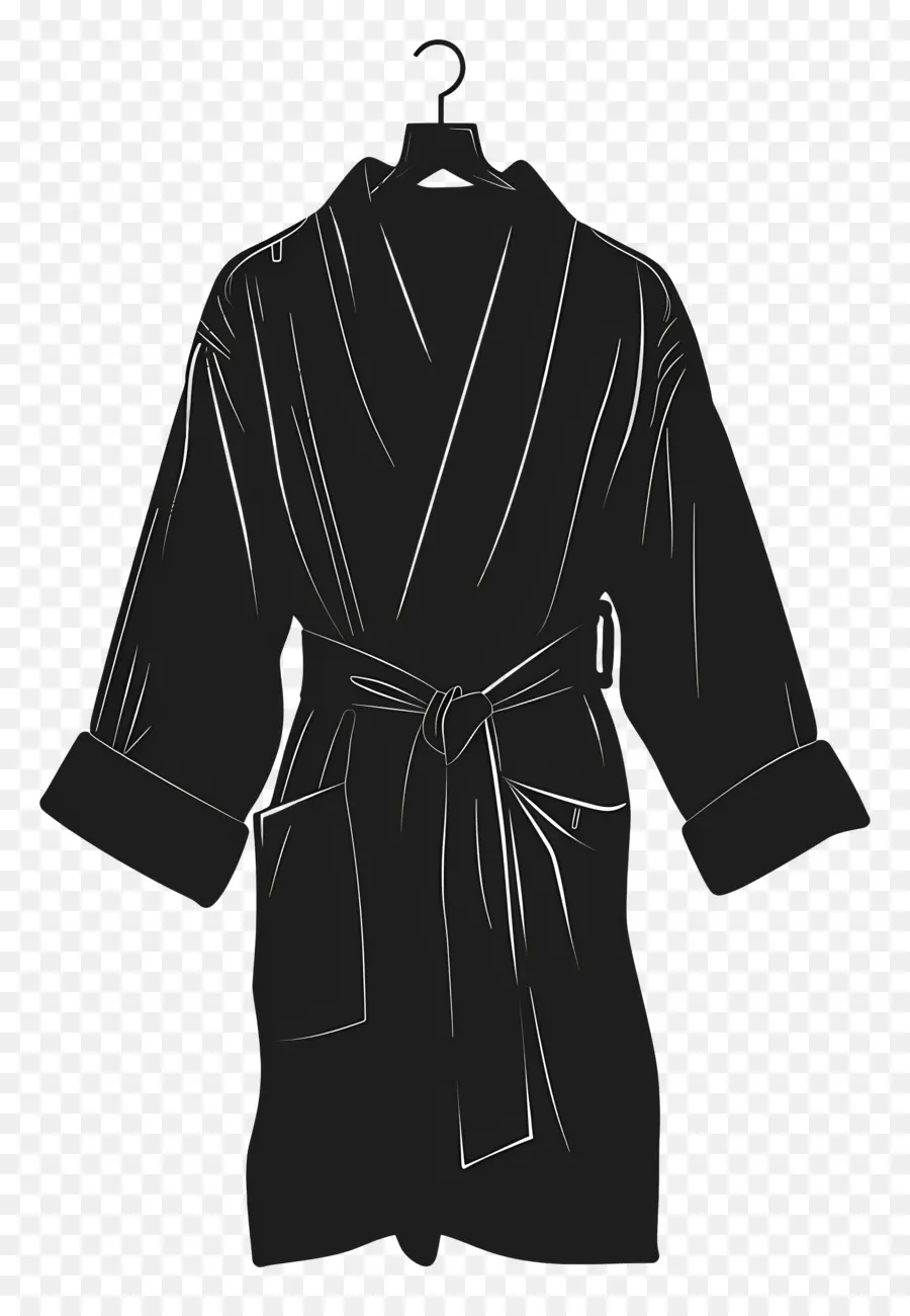 Jubah Mandi Di Gantungan，Handuk Hitam PNG