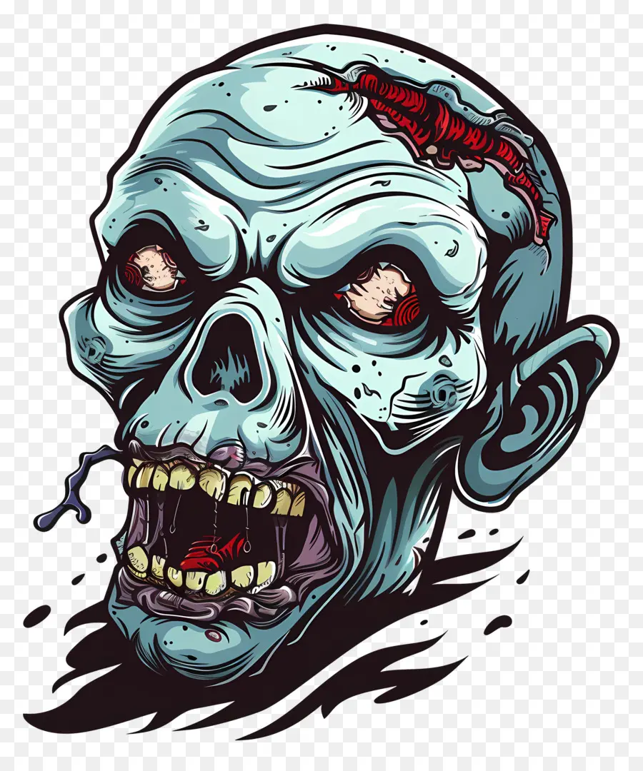 Kepala Zombie，Zombie PNG