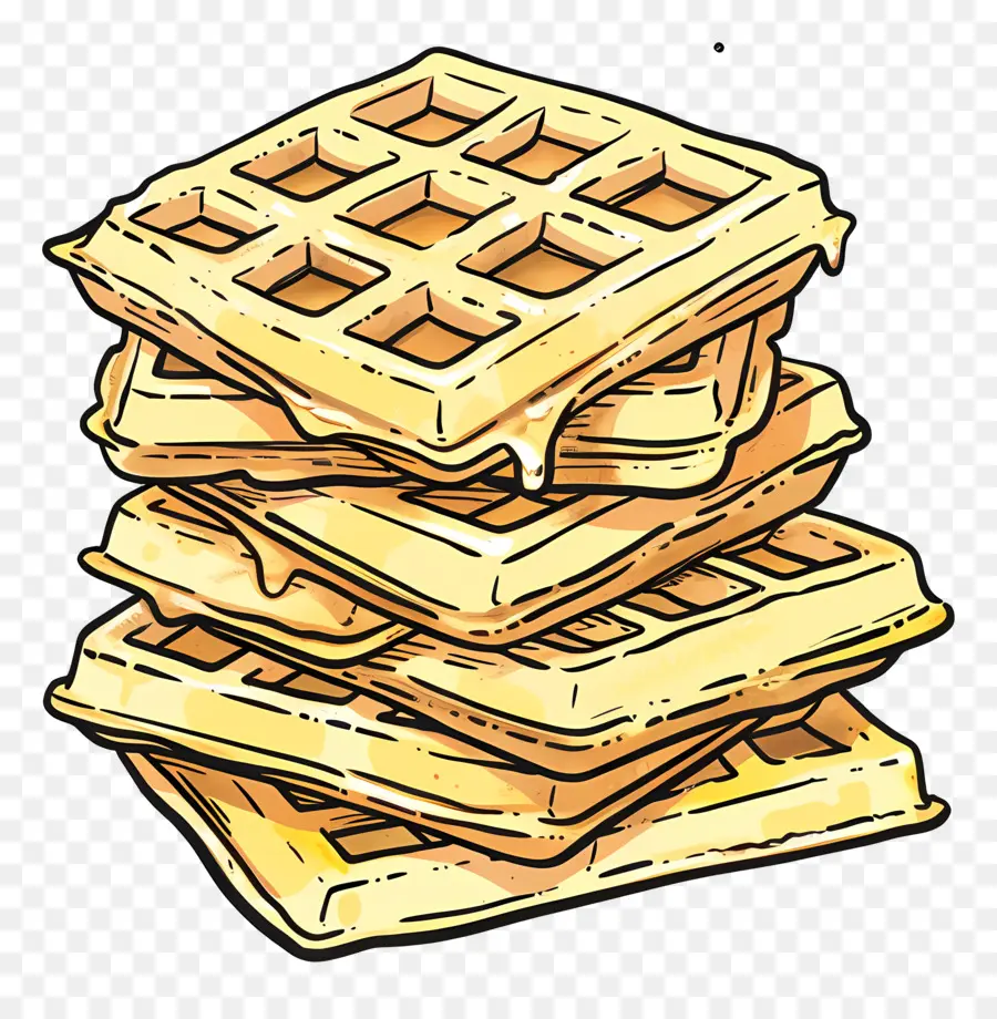 Tumpukan Wafel，Wafel PNG