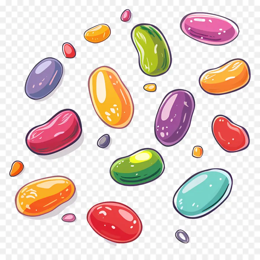 Kacang Jeli，Warna Warna Cerah PNG