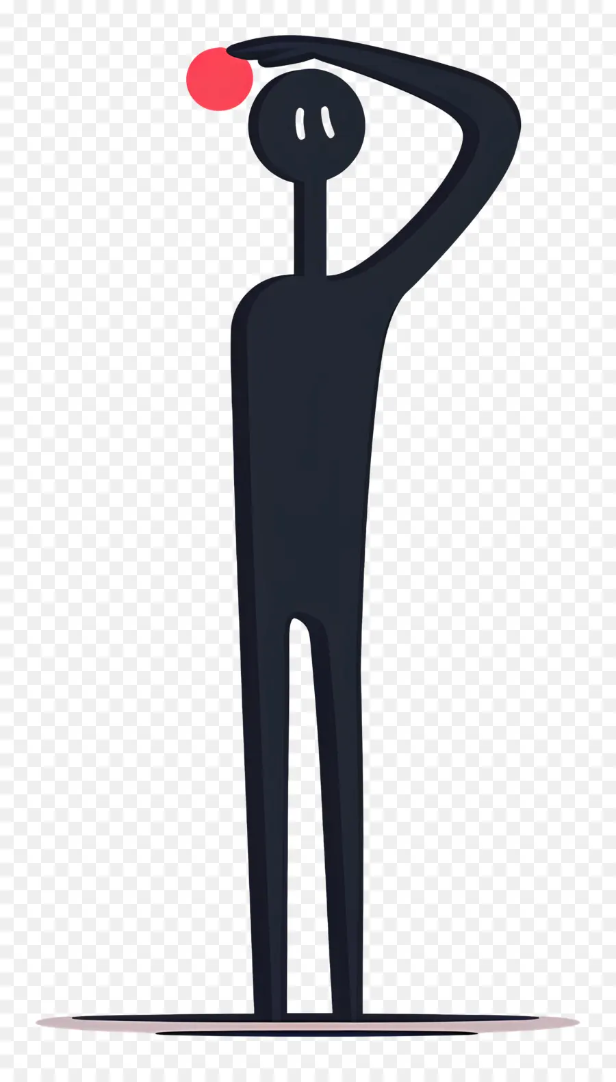 Stickman Saluting，Gambar PNG