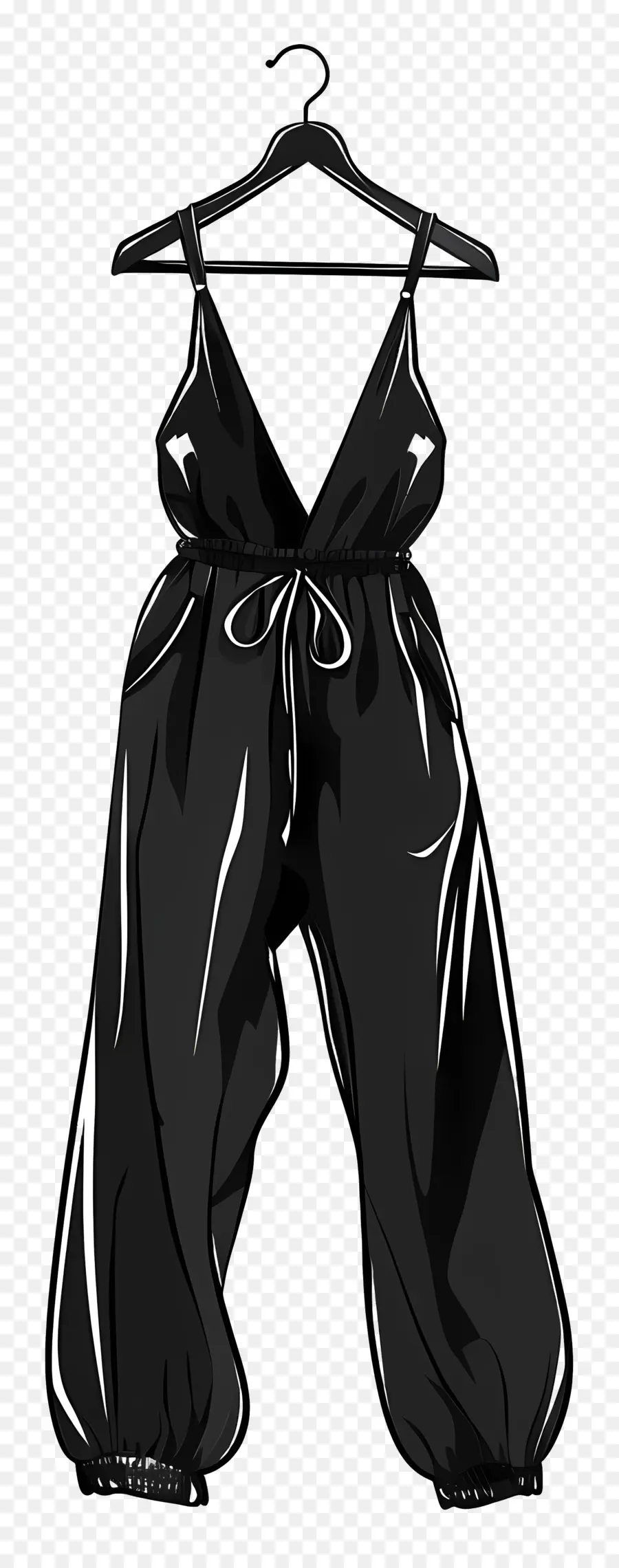 Jumpsuit Di Hanger，Jumpsuit Hitam PNG