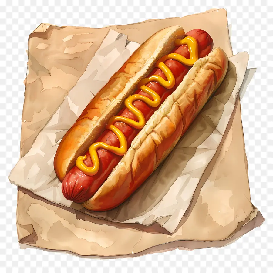 Hot Dog，Mustard PNG